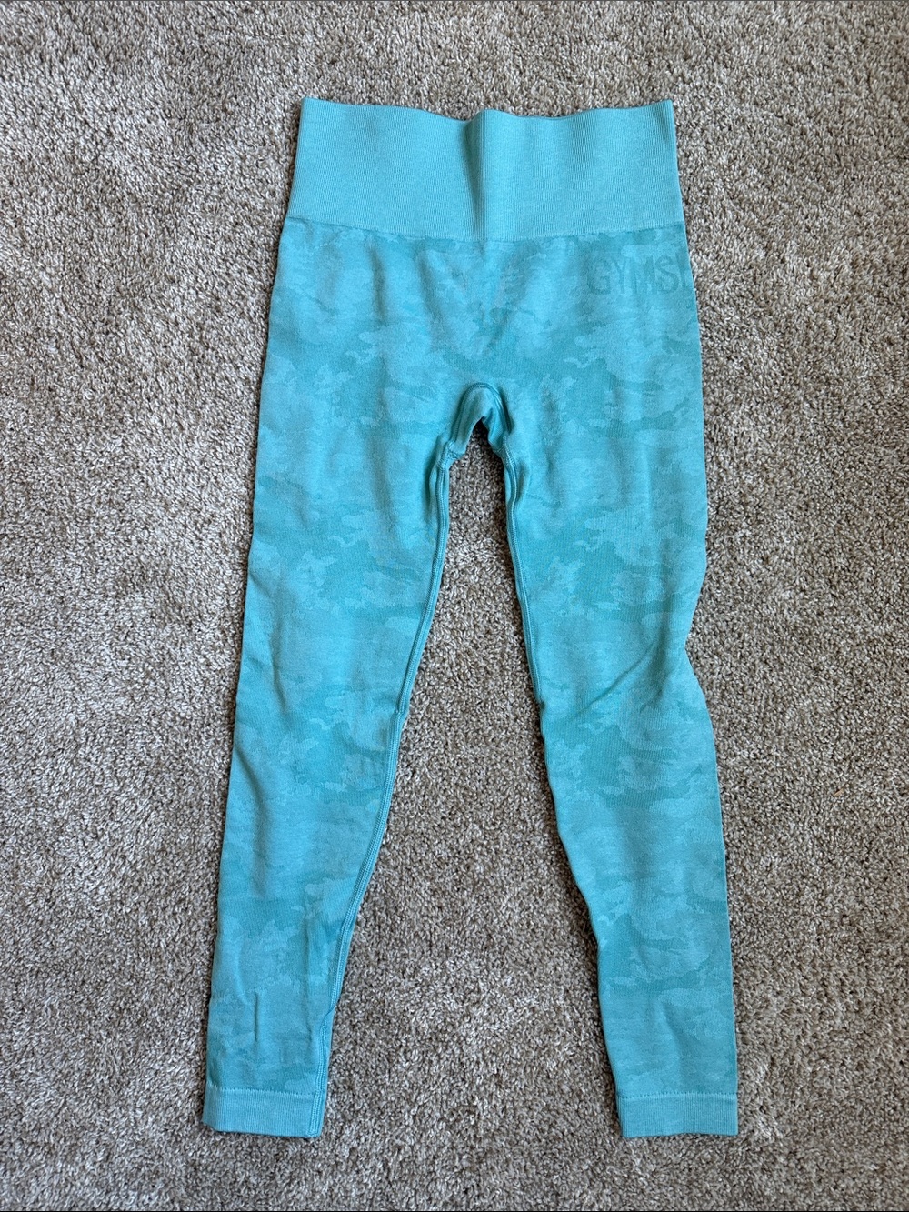 Gymshark Leggings Women Size S Teal Green High Waist Workout Activewear